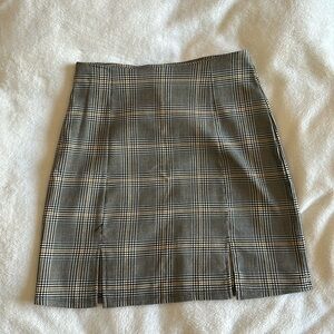 plaid mini skirt